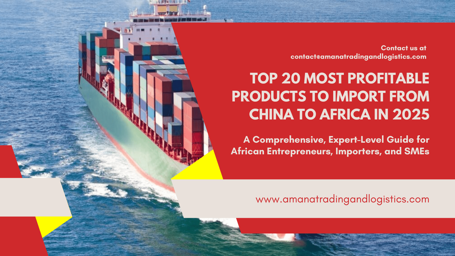 Top 20 Most Profitable Products to Import from China to Africa in 2025